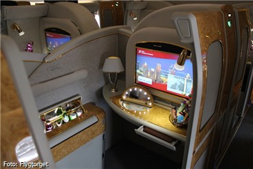 Ombord Emirates first class