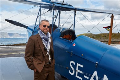 SAS kapten flyger dubbeldäckare Cape to Cape